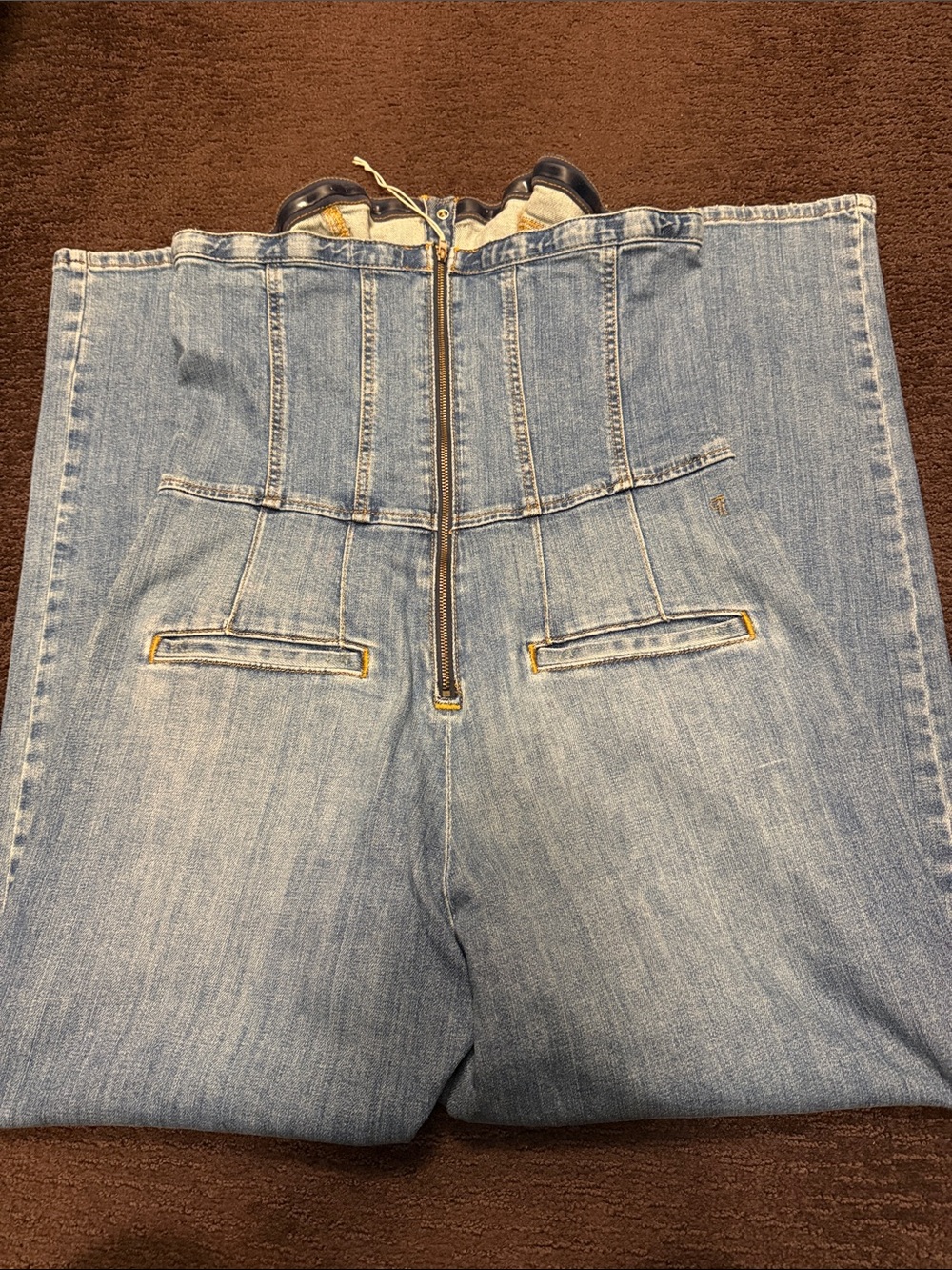 Pilcro Light Wash Denim Corset Wide-Leg Jeans - Picture 4 of 4